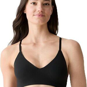True & Co True Everybody Boost Plunge Bra Black Small New